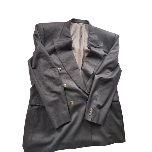 Canali Milano Blazer Jacket 58L US 48L Double Breasted Suit Coat Wool Italy - Picture 13 of 16